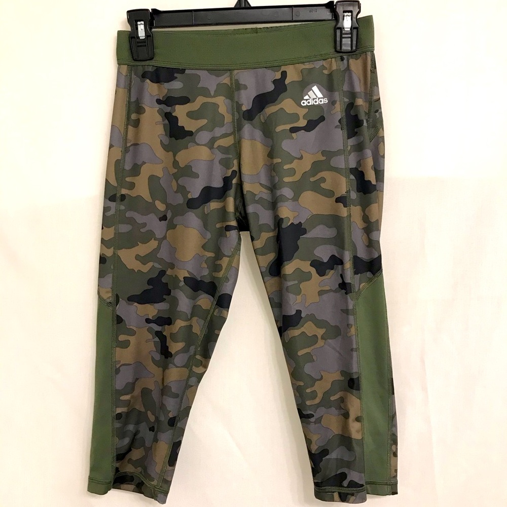Adidas techfit compression leggings camo/army (m)